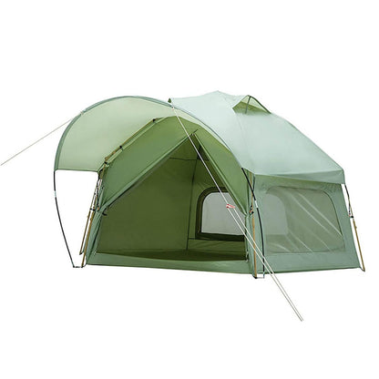 Large Space Luxury Frog Hexagonal Tent 5-8 Person Double Layer - Green