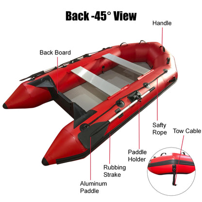 3.6m Inflatable Dinghy Boat Tender Pontoon Rescue- Red