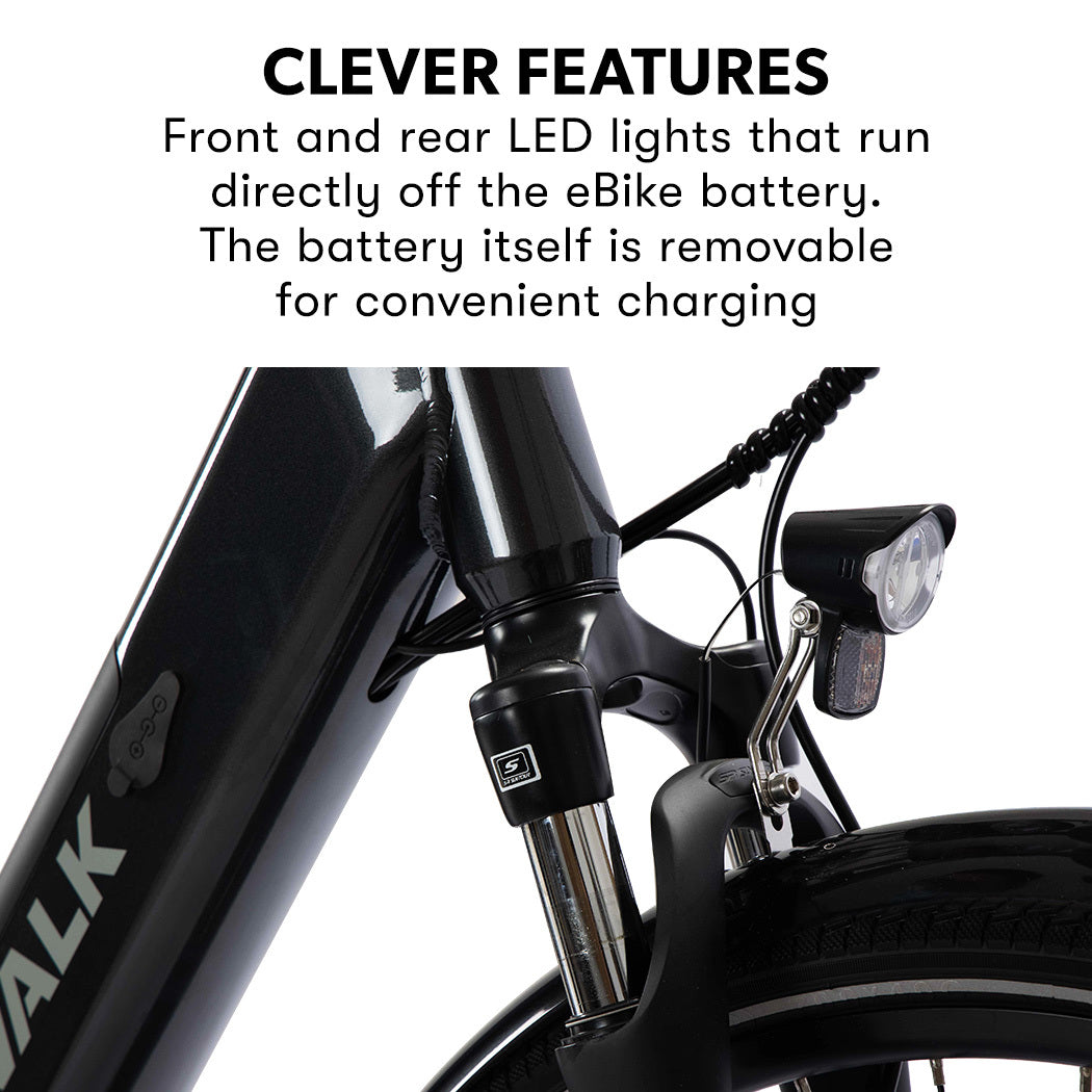 2023 Valk Metro ST 5 + Electric Bike, Mid-Drive, Step-Through, Large, White