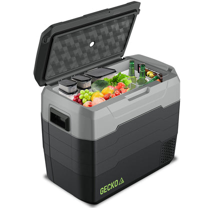 Gecko 50L Portable Fridge Freezer 12V/24V/240V for Camping, Car, Caravan, Boats