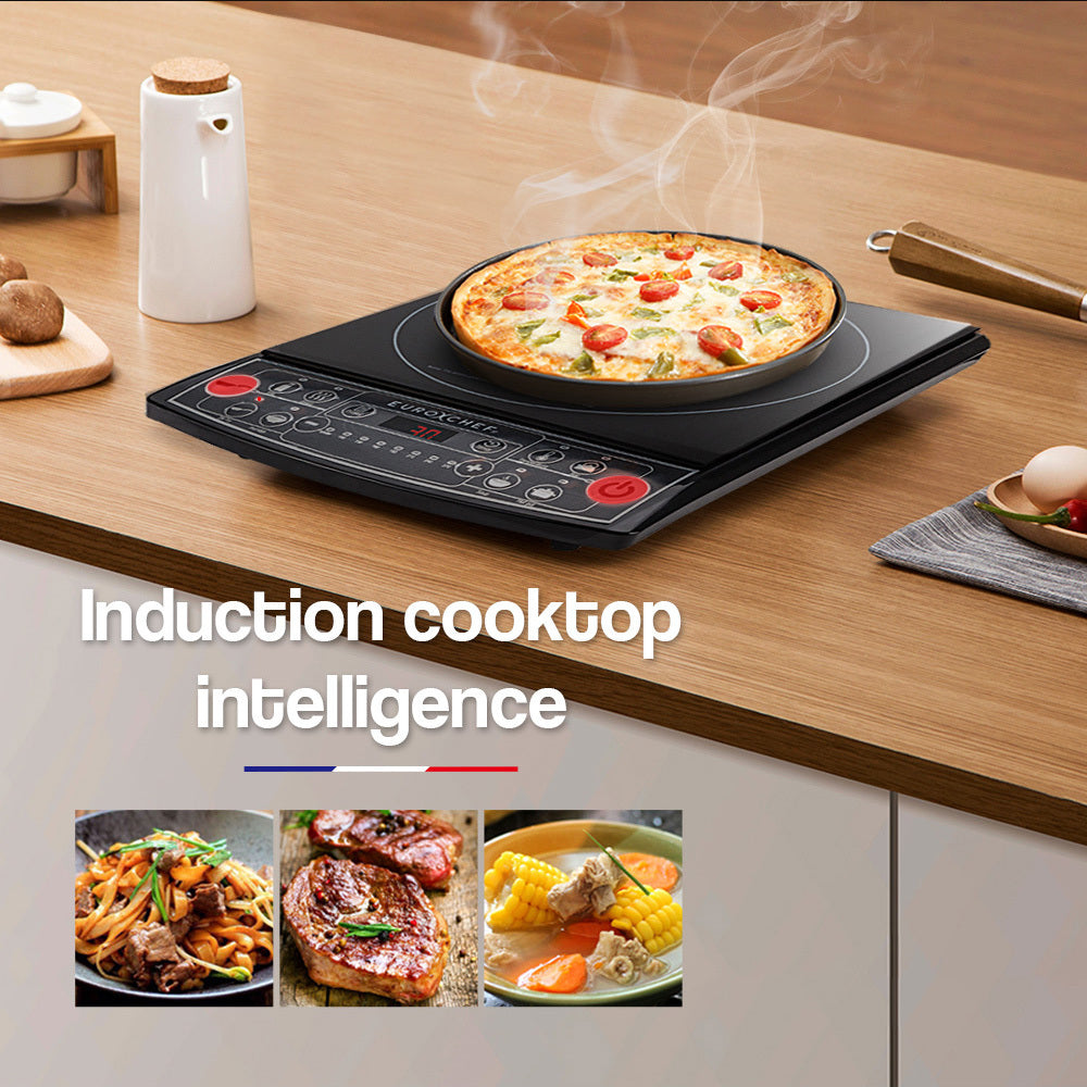 EuroChef Electric Induction Portable Cooktop Ceramic Hot Plate Kitchen Cooker 10AMP