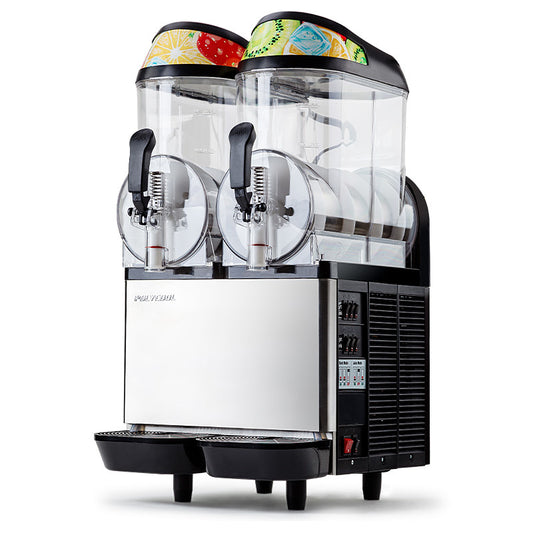 POLYCOOL 24L Slushie Machine 2 x 12L Commercial Granita Slush Maker Slurpee Slushy Juice