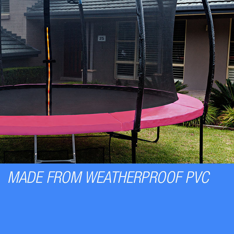 UP-SHOT 12ft Pink Replacement Trampoline Pad-Spring Reinforced Round Outdoor