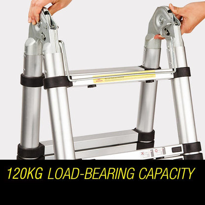 Bullet 3.8m Multipurpose Telescopic Folding Ladder Aluminium Alloy Extension