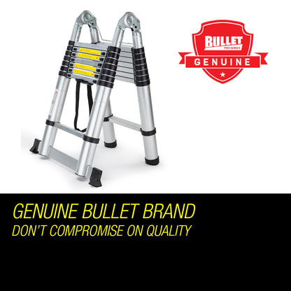 Bullet 5m Telescopic Aluminium Multipurpose Ladder Extension Alloy Step