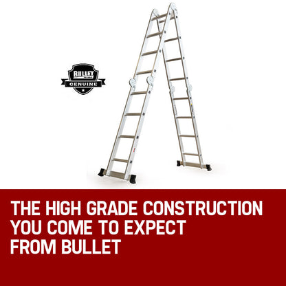 Bullet 5.8m Multipurpose Ladder Aluminium Extension Folding Adjustable Step