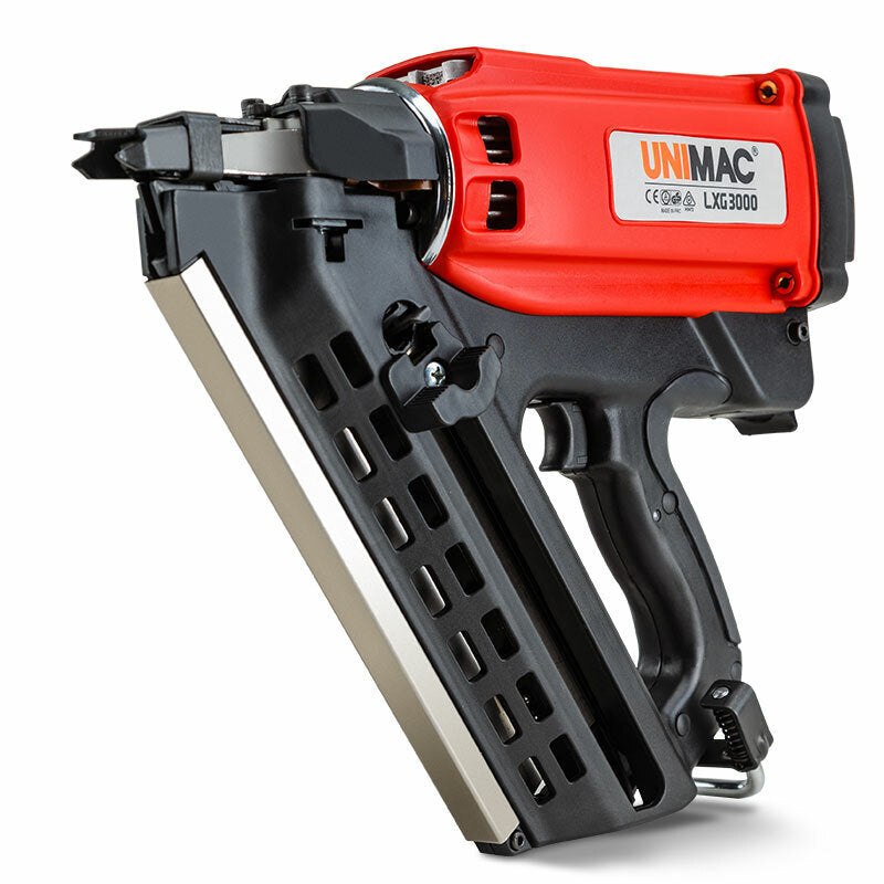 UNIMAC Cordless Framing Nailer 34 Degree Gas Nail Gun Portable Battery Charger