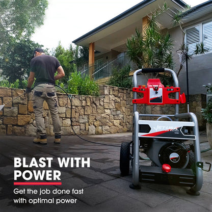 JET-USA 4800PSI Petrol Powered High Pressure Washer, w/ 30m Hose and Drain Cleaner - CX760