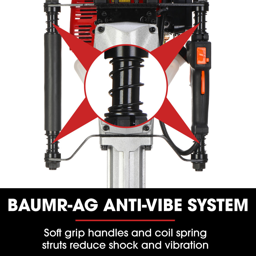 Baumr-AG 52cc 2-Stroke Petrol Post Driver with 2 Drive Sockets