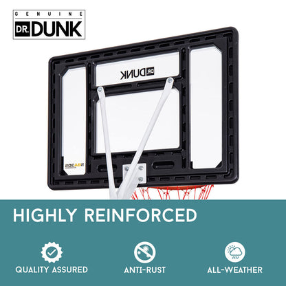 Dr.Dunk Portable Basketball Hoop Stand System Height Adjustable Net Ring Kids