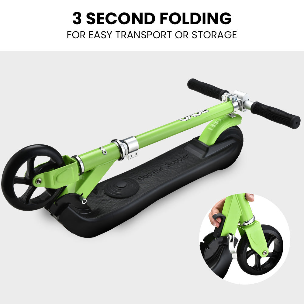 ROVO KIDS Electric Scooter Lithium Ride-On Foldable E-Scooter 125W Rechargeable, Green