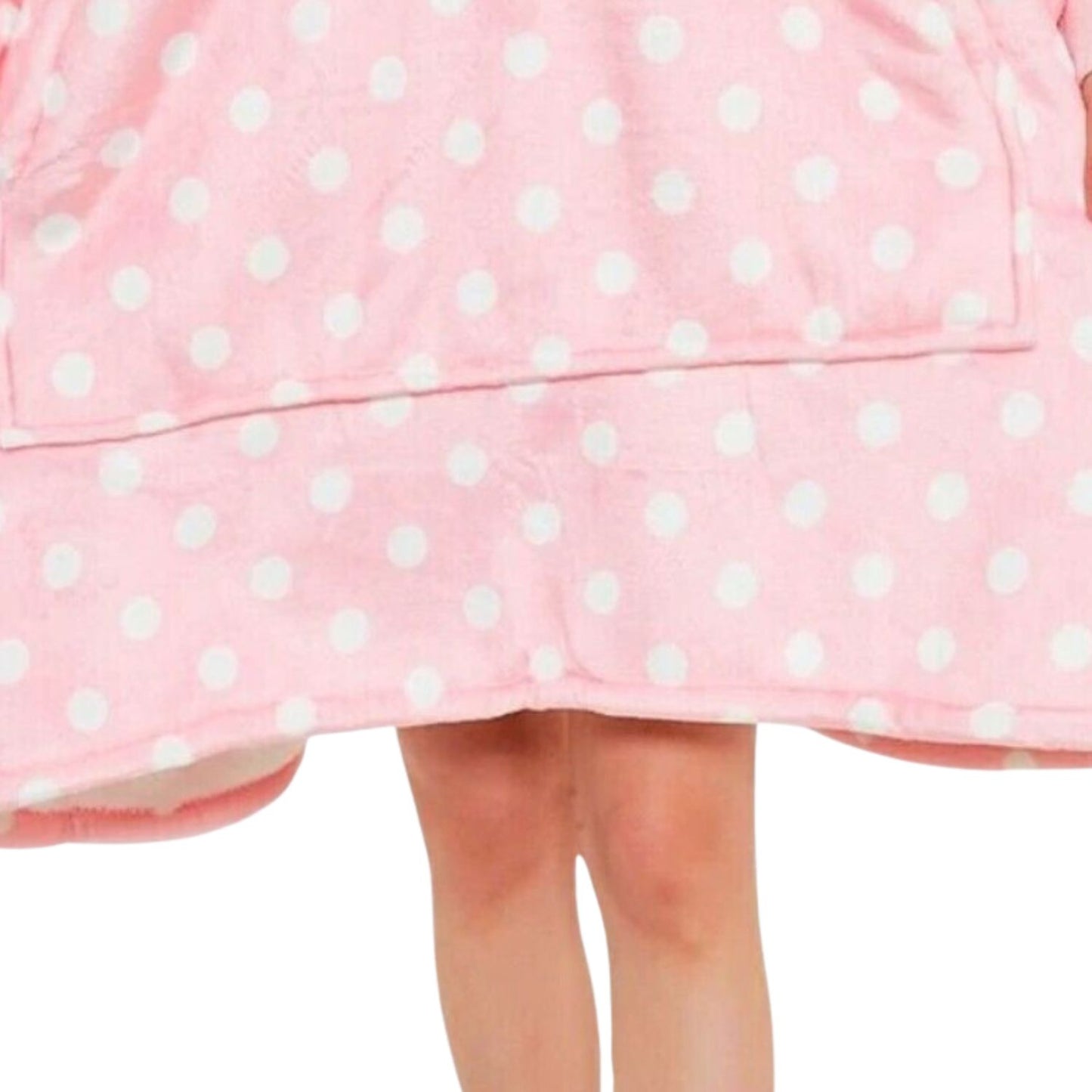 GOMINIMO Hoodie Blanket (Kids Light Pink Polka Dot) GO-HB-144-AYS