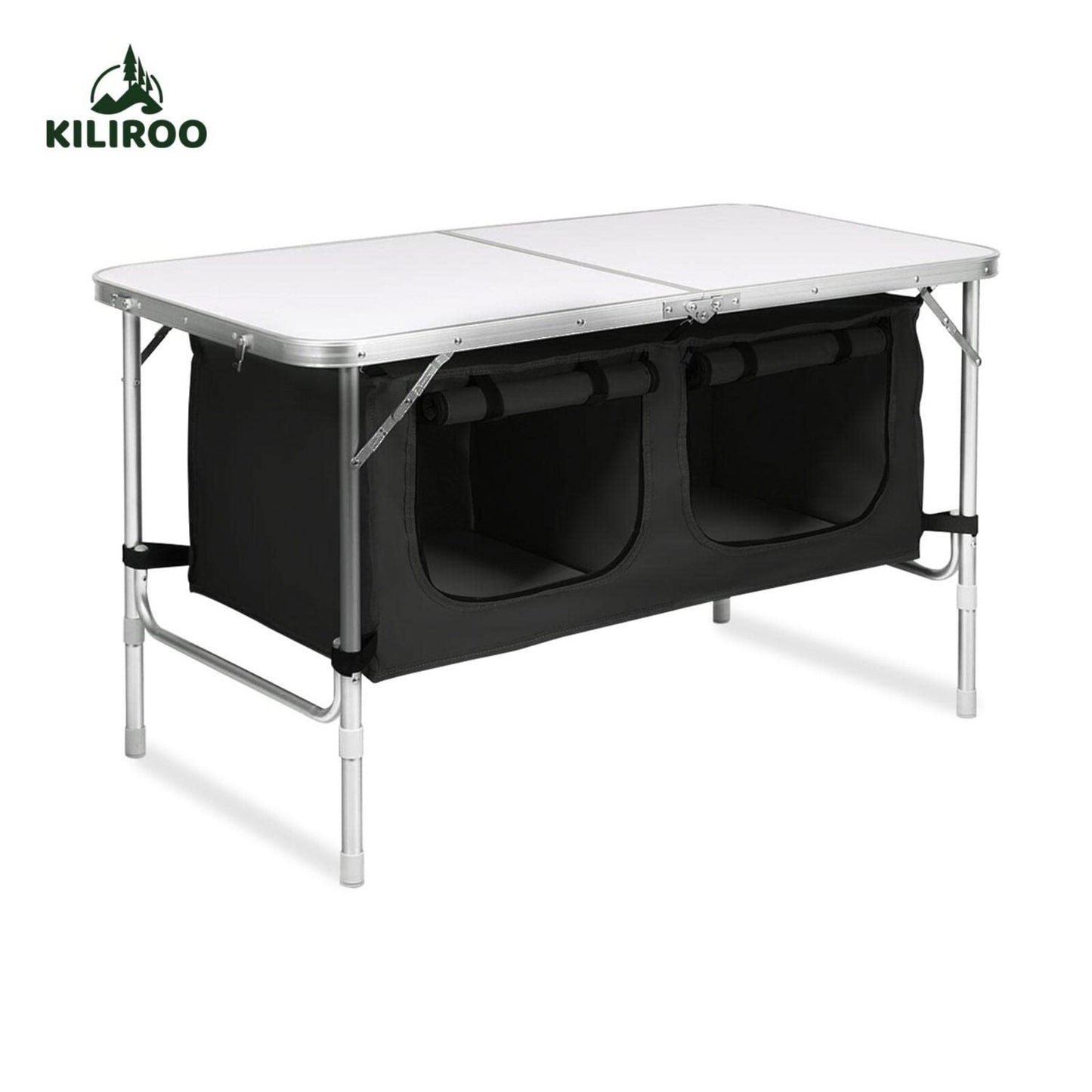 KILIROO Camping Table 120cm Silver (With Black Storage Bag) KR-CT-106-CU