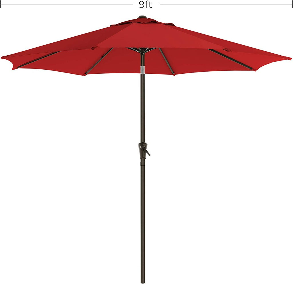 SONGMICS 2.7m Patio Outdoor Table Umbrella Red