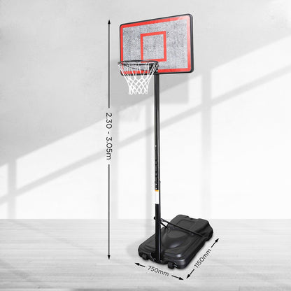 Kahuna Height-Adjustable Basketball Hoop Backboard Portable Stand