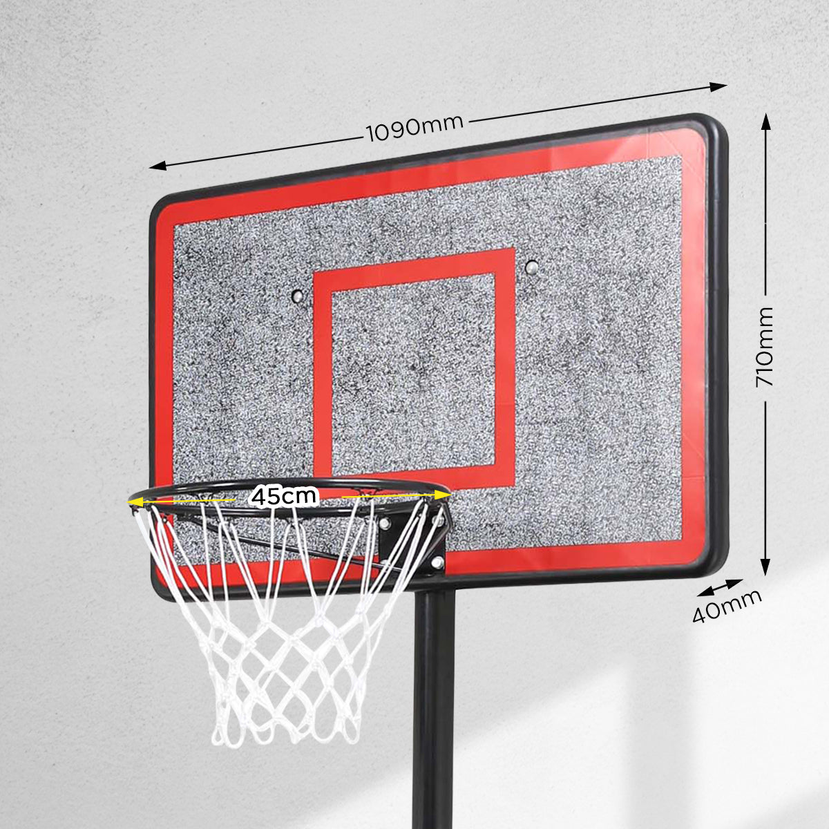 Kahuna Height-Adjustable Basketball Hoop Backboard Portable Stand