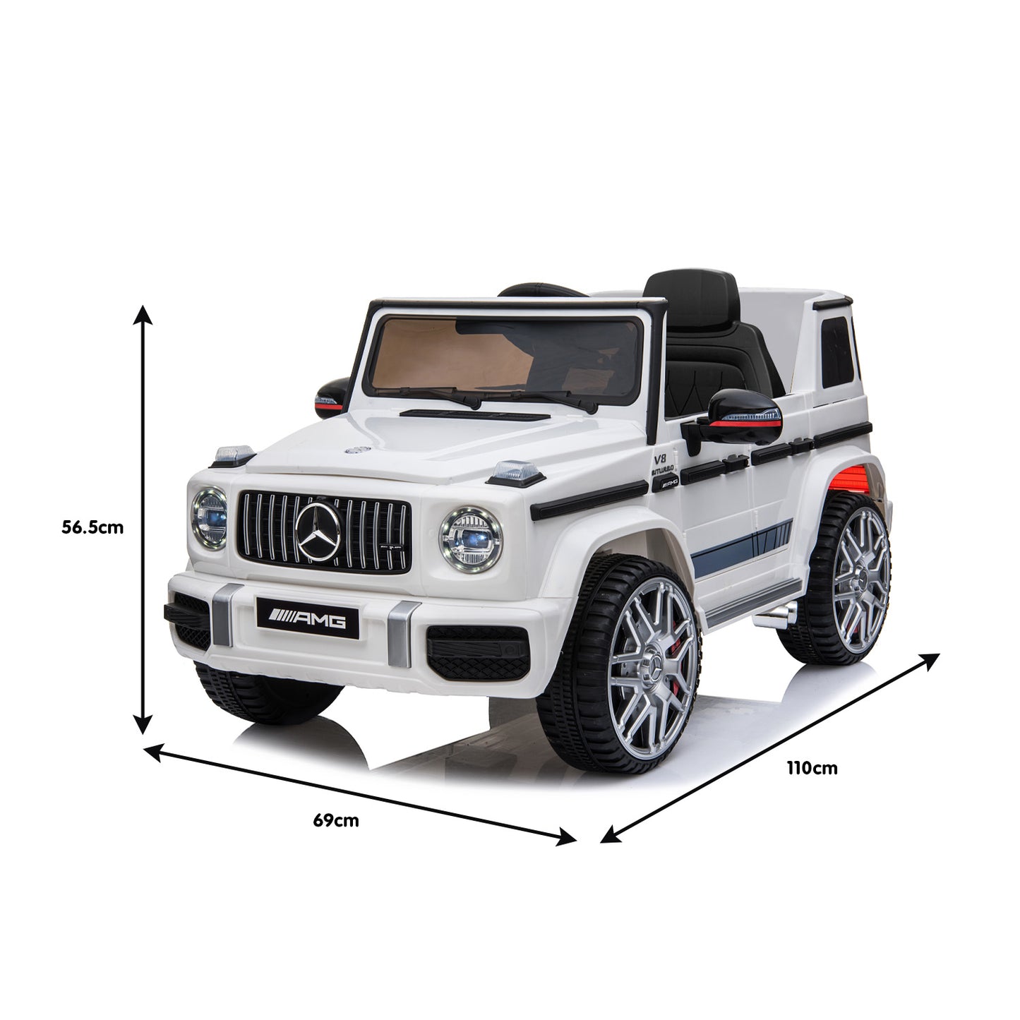 Kahuna Mercedes Benz AMG G63 Licensed Kids Ride On Electric Car Remote Control - White