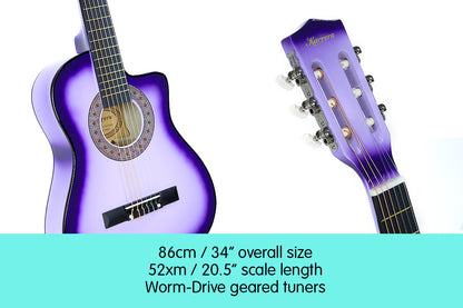 Karrera Childrens Acoustic Guitar Kids - Purple