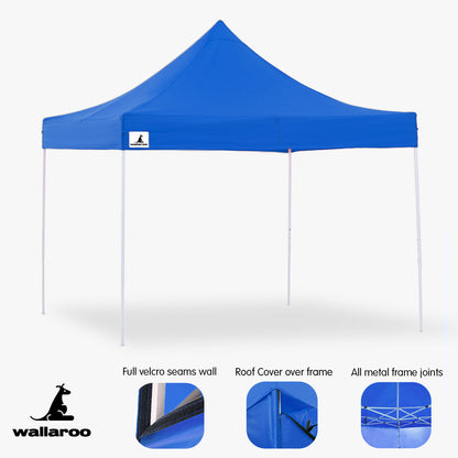 Wallaroo Gazebo Tent Marquee 3x3 PopUp Outdoor- Blue