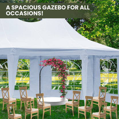 Wallaroo 6x4.5m Wedding Gazebo Marquee with Sidewalls