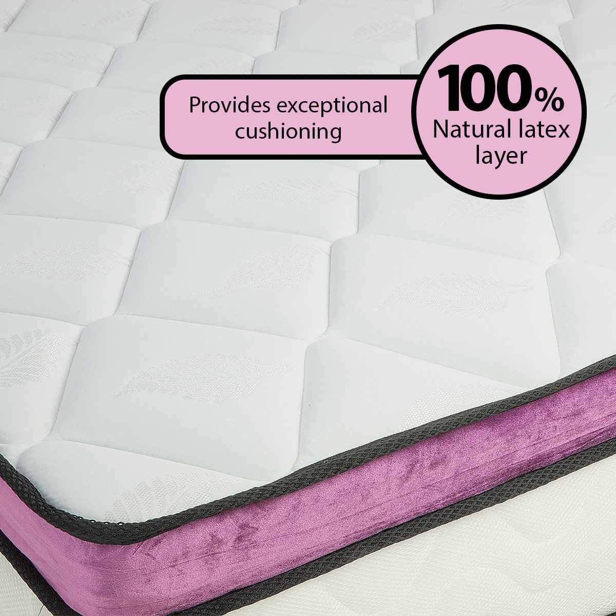 Laura Hill King Mattress Visco Cool Gel Infused Memory Foam Euro Top Pocket Spring 30cm