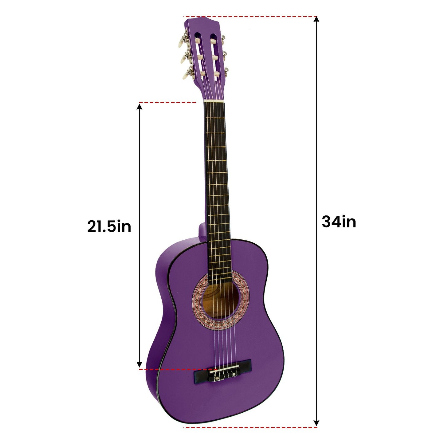 Karrera 34in Acoustic Children no cut Guitar - Purple