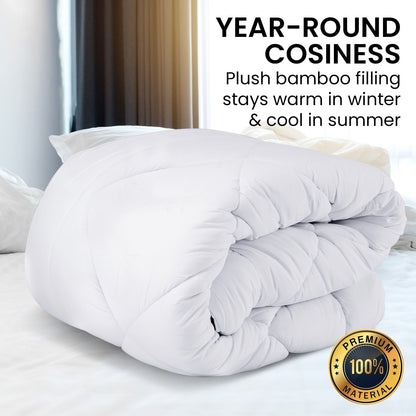 Laura Hill Microfibre Bamboo Comforter Quilt 700gsm - Queen