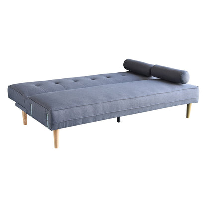 Sarantino Madison Sofa Bed Lounge Couch Futon Furniture Home Dark Grey Linen Fabric Suite