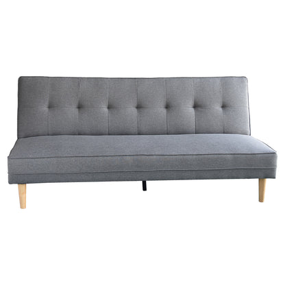 Sarantino Madison Sofa Bed Lounge Couch Futon Furniture Home Light Grey Linen Fabric Suite