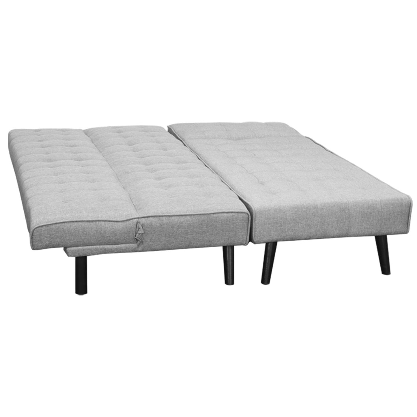 Sarantino 3-seater Corner Sofa Bed With Lounge Chaise Couch Furniture faux linen fabric Light Grey