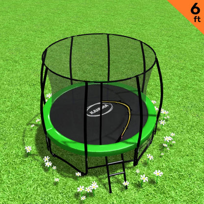 Kahuna 6ft Outdoor Round Green Trampoline Safety Enclosure