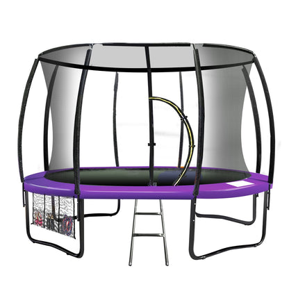 Kahuna 10ft Trampoline Free Ladder Spring Mat Net Safety Pad Cover Round Enclosure Purple