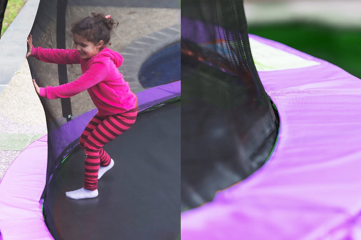 Kahuna 12ft Trampoline Free Ladder Spring Mat Net Safety Pad Cover Round Enclosure - Purple