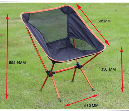 Ultralight Aluminum Alloy Folding Camping Camp Chair Outdoor Hiking Patio Backpacking Full Blue