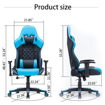 Gaming Chair Ergono Black REdmic Racing chair 165° Reclining Gaming Seat 3D Armrest Footrest