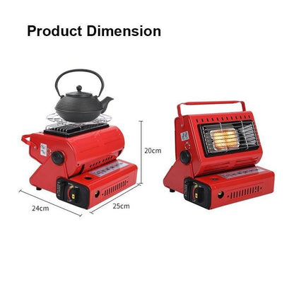 Portable Butane Gas Heater Camping Camp Tent Outdoor Hiking Camper Survival Black AU