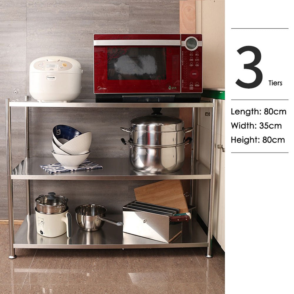 5 Tiers 160cm Height Stainless Steel Kitchen Microwave Oven Storage Rack Multilayer Organizer for Cookware