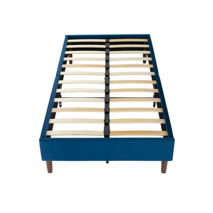 Velvet Blue Bed Frame &#8211; Queen