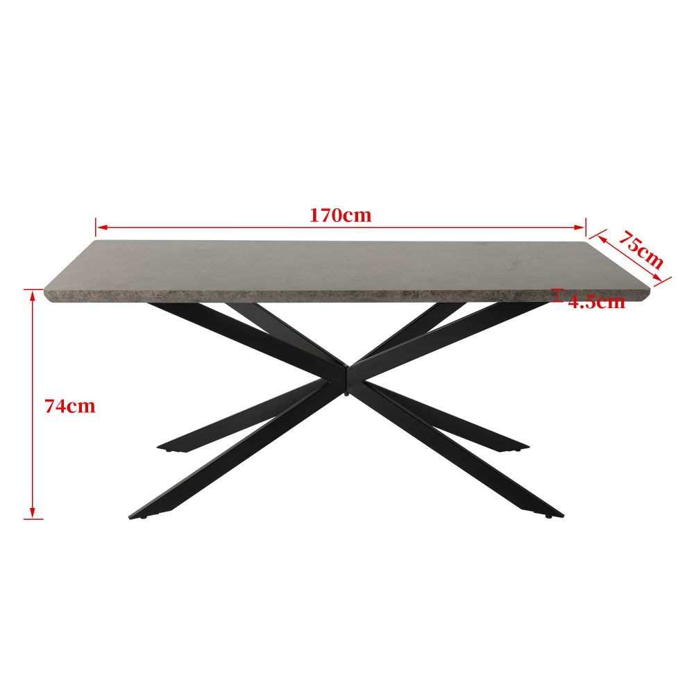 Falcon Rectangular Dining Table MDF Marbling