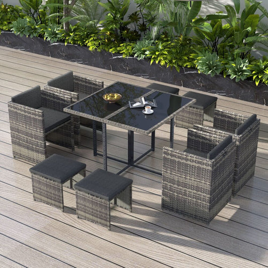 Horrocks 8 Seater Outdoor Dining Set &#8211; Grey