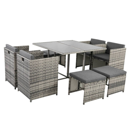 Horrocks 8 Seater Outdoor Dining Set &#8211; Grey