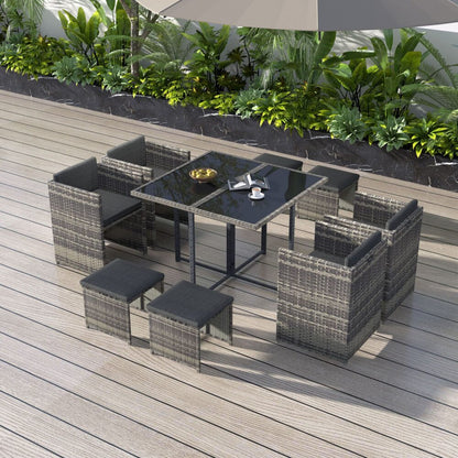 Horrocks 8 Seater Outdoor Dining Set &#8211; Grey