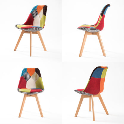 2X Retro Dining Cafe Chair Padded Seat MULTI COLOUR