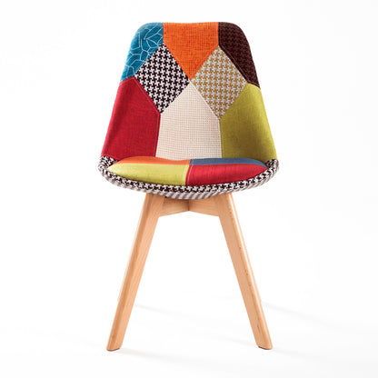 4X Retro Dining Cafe Chair Padded Seat MULTI COLOUR