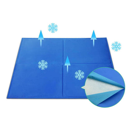 YES4PETS XXL Pet Cool Gel Mat Dog Cat Bed Non-Toxic Cooling Dog Summer Pad 80 x 95 cm