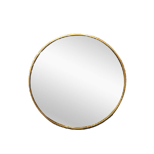 Metal Round Mirror 80cm - Gold