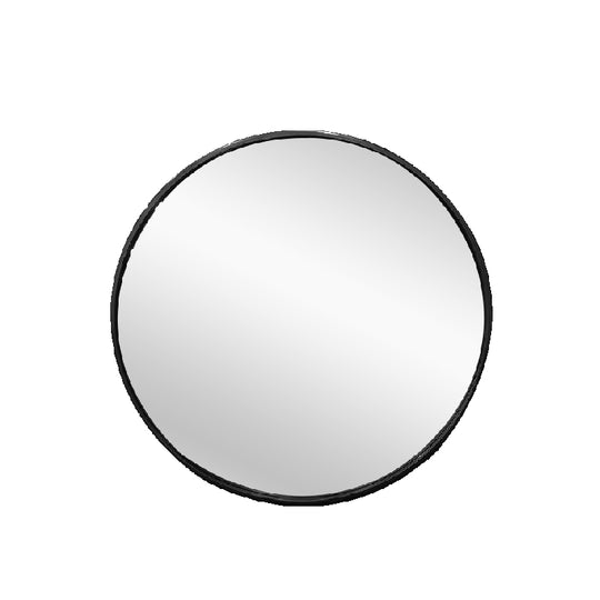 Metal Round Mirror 80cm - Black