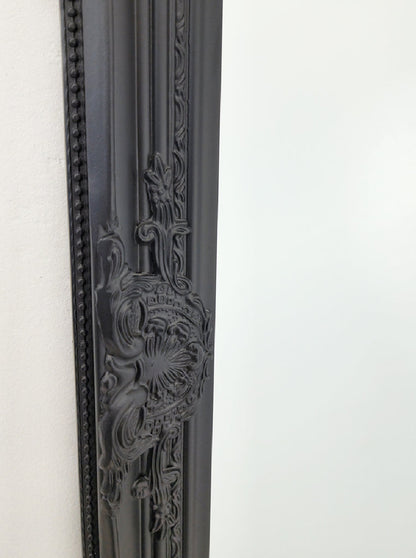 French Provincial Ornate Mirror - Black - Medium 70cm x 170cm