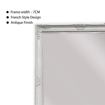 French Provincial Ornate Mirror - White - Small 80cm x 110cm