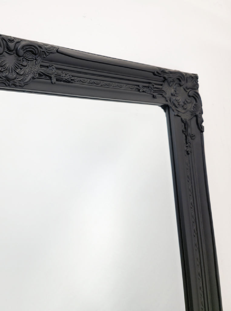 French Provincial Ornate Mirror - Black - Small  80cm x 110cm